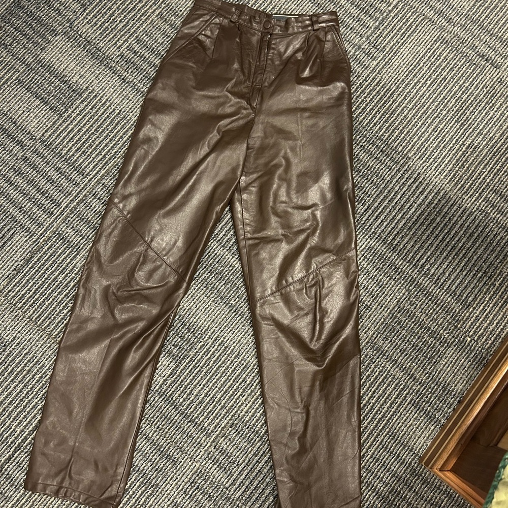 Brown REAL Leather Pants